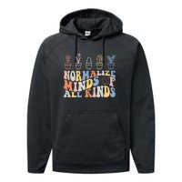 Inclusion Normalize Minds Of All Kinds Autism Awareness Performance Fleece Hoodie