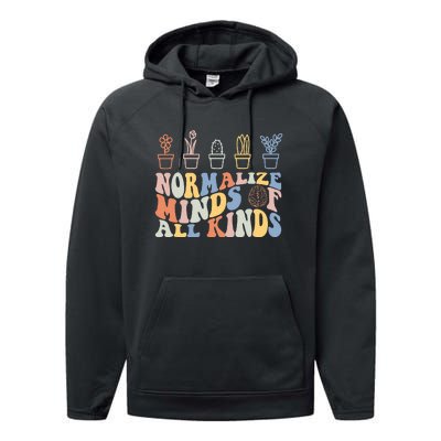 Inclusion Normalize Minds Of All Kinds Autism Awareness Performance Fleece Hoodie