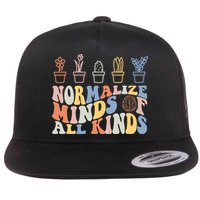 Inclusion Normalize Minds Of All Kinds Autism Awareness Flat Bill Trucker Hat
