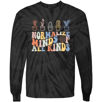 Inclusion Normalize Minds Of All Kinds Autism Awareness Tie-Dye Long Sleeve Shirt