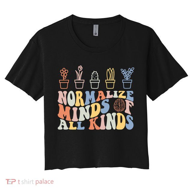 Inclusion Normalize Minds Of All Kinds Autism Awareness Crop Top