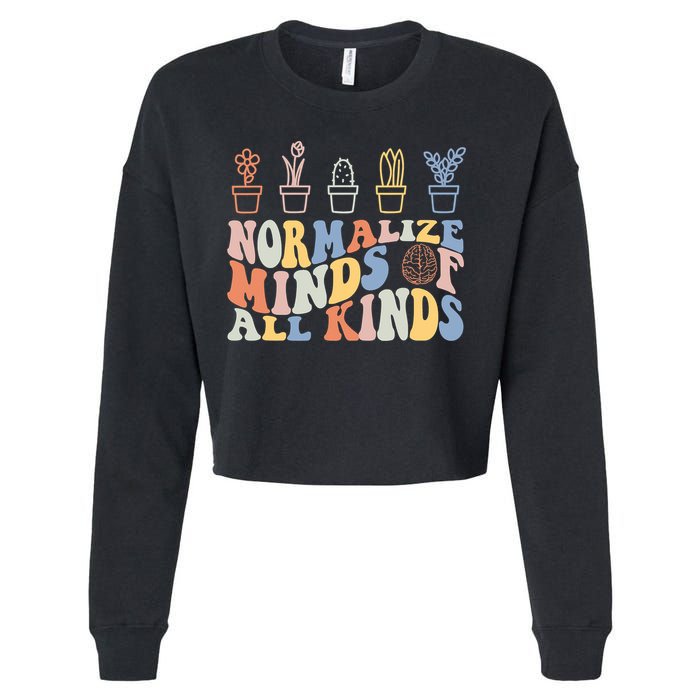 Inclusion Normalize Minds Of All Kinds Autism Awareness Cropped Pullover Crew