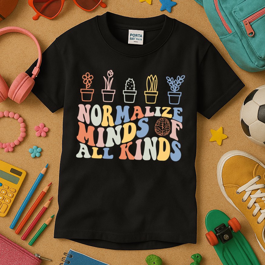Inclusion Normalize Minds Of All Kinds Autism Awareness Kids T-Shirt