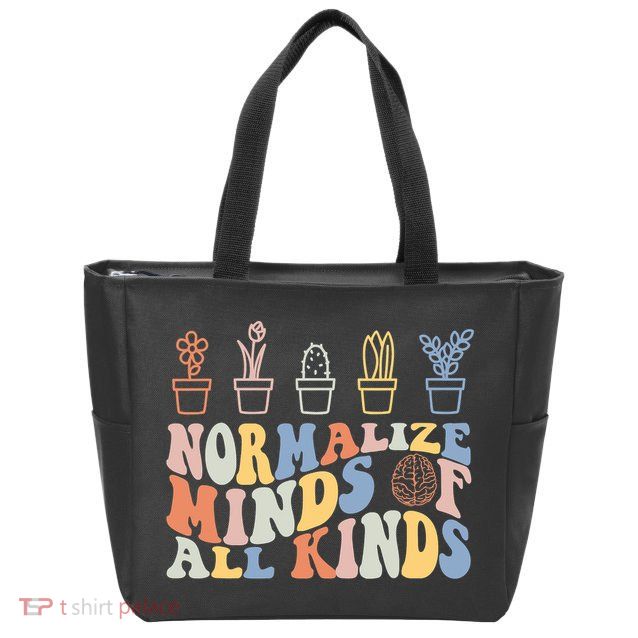 Inclusion Normalize Minds Of All Kinds Autism Awareness Zip Tote Bag
