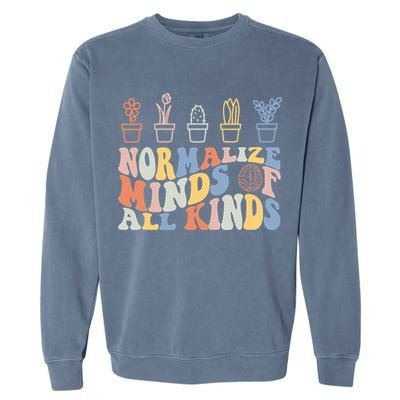 Inclusion Normalize Minds Of All Kinds Autism Awareness Garment-Dyed Sweatshirt