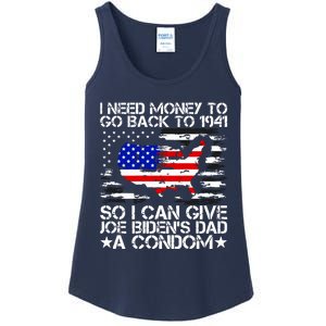 I Need Money To Go Back To 1941 Funny Joe Biden On Back Ladies Essential Tank