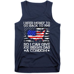 I Need Money To Go Back To 1941 Funny Joe Biden On Back Tank Top