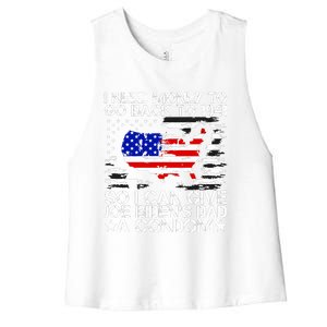 I Need Money To Go Back To 1941 Funny Joe Biden On Back Women's Racerback Cropped Tank