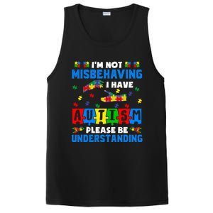 I'm Not Misbehaving I Have Autism Awareness Autistic PosiCharge Competitor Tank