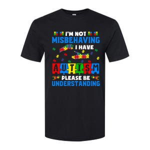 I'm Not Misbehaving I Have Autism Awareness Autistic Softstyle CVC T-Shirt