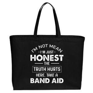 Im Not Mean Im Just Honest The Truth Hurts Here Cotton Canvas Jumbo Tote