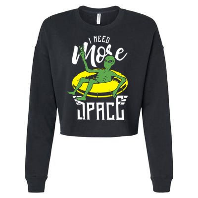 I Need More Space Cropped Pullover Crew