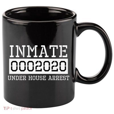 Inmate Under House Arrest Funny Prison Costume 11oz C Handle Ceramic Mug