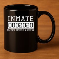 Inmate Under House Arrest Funny Prison Costume 11oz C Handle Ceramic Mug