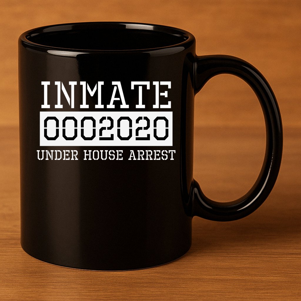 Inmate Under House Arrest Funny Prison Costume 11oz C Handle Ceramic Mug