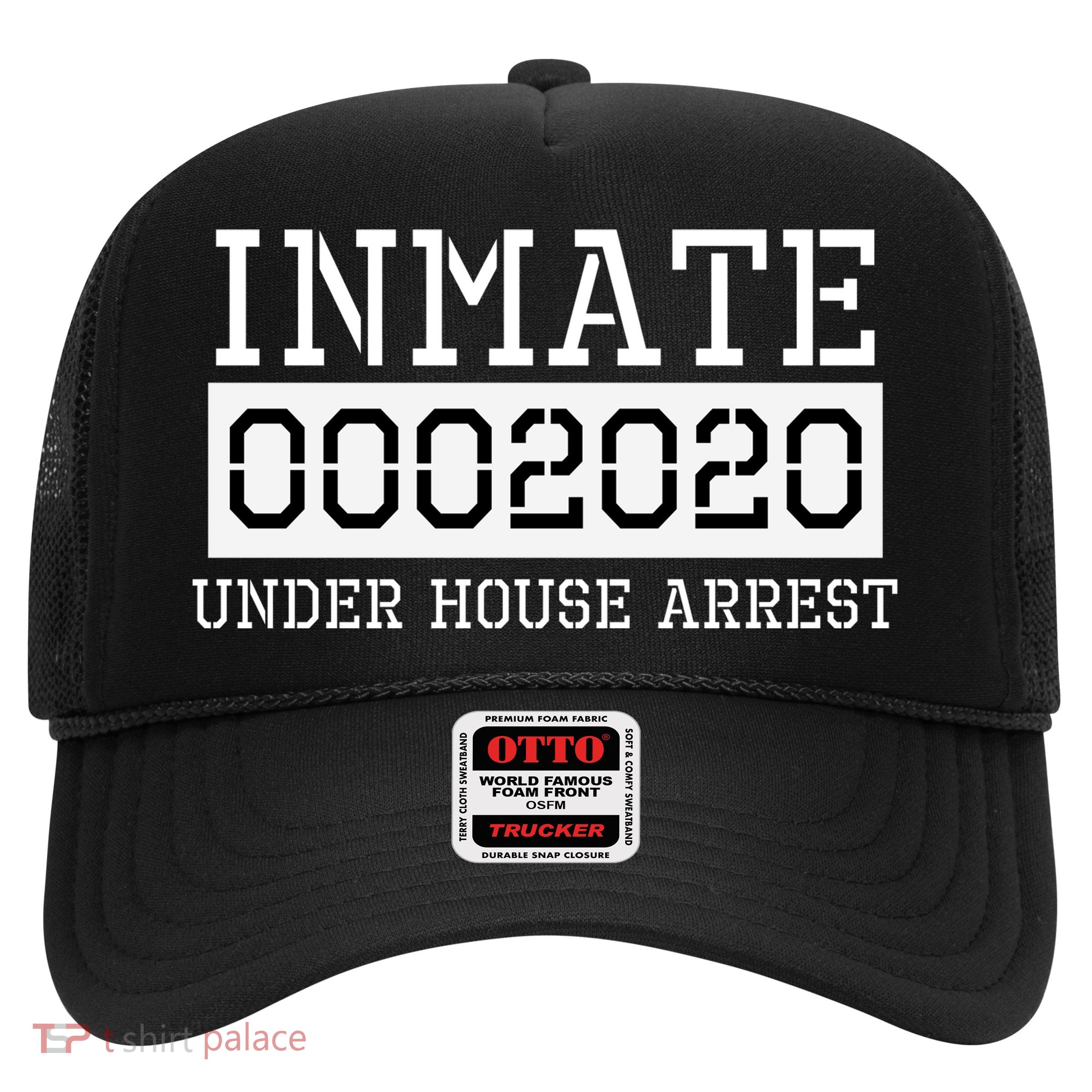 Inmate Under House Arrest Funny Prison Costume Trucker Hat