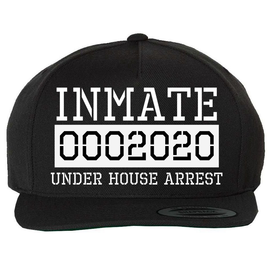 Inmate Under House Arrest Funny Prison Costume Wool Snapback Cap