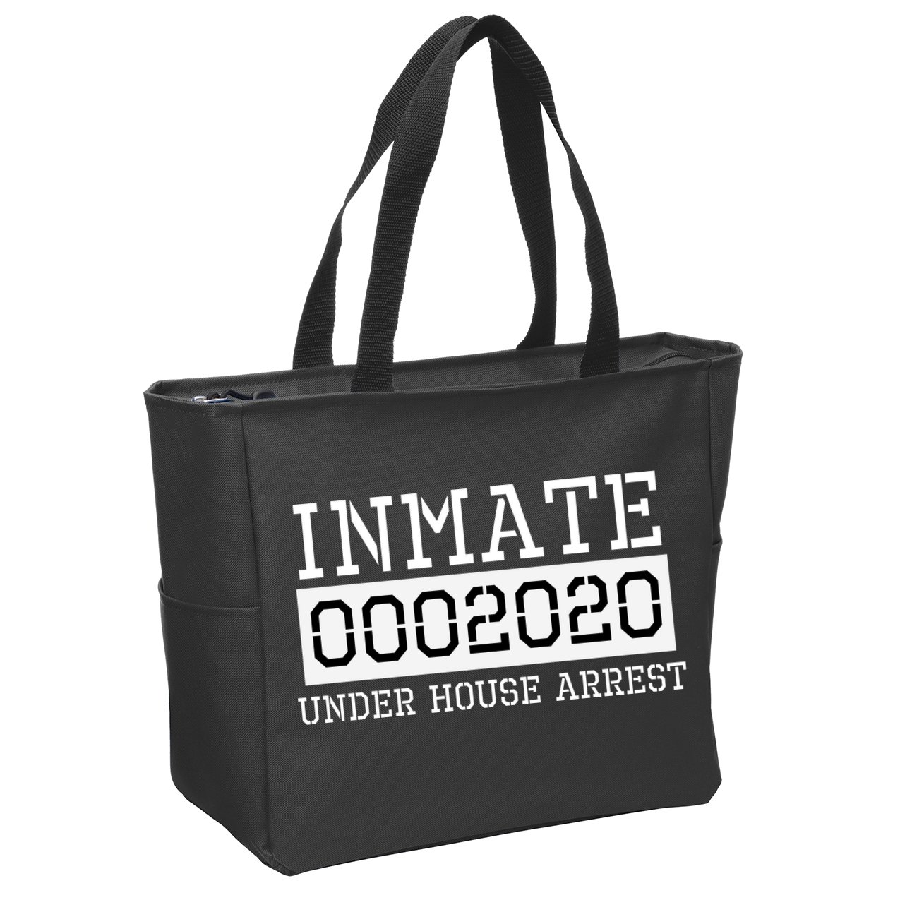Inmate Under House Arrest Funny Prison Costume Zip Tote Bag