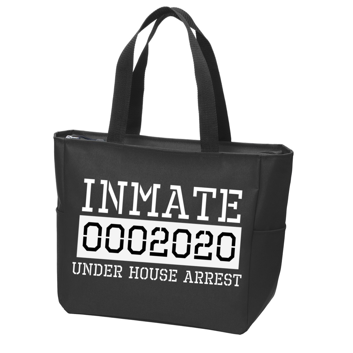 Inmate Under House Arrest Funny Prison Costume Zip Tote Bag