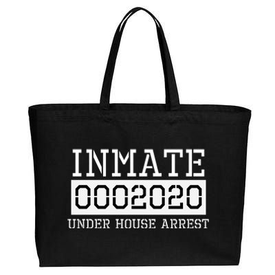 Inmate Under House Arrest Funny Prison Costume Cotton Canvas Jumbo Tote