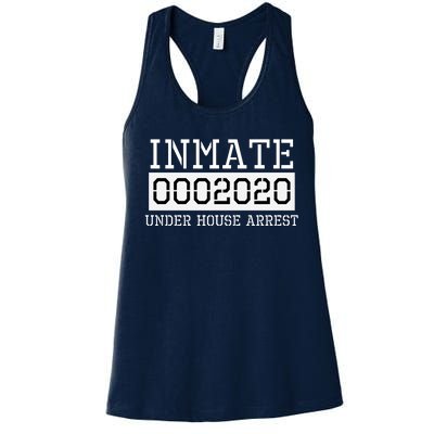 Inmate Under House Arrest Funny Prison Costume Women's Racerback Tank