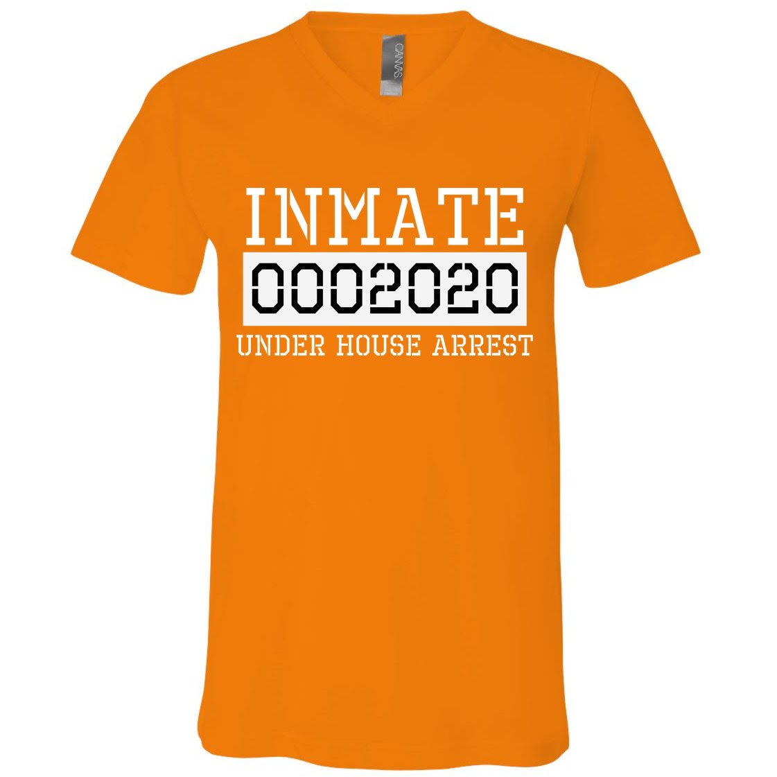 Inmate Under House Arrest Funny Prison Costume V-Neck T-Shirt