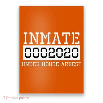 Inmate Under House Arrest Funny Prison Costume Poster