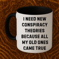 I Need New Conspiracy Theories Because All My Old Ones Came True Mug