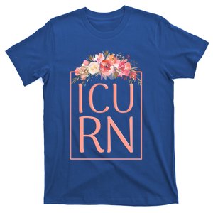 Icu Nurse Nursing Flower Design Gift T-Shirt