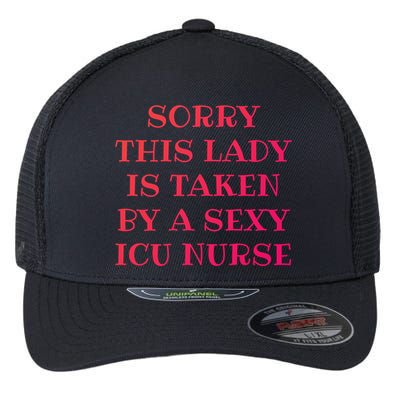 Icu Nurse Nursing Rn Valentines Day Gift Flexfit Unipanel Trucker Cap