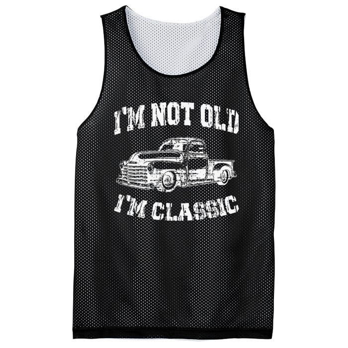 I'm Not Old I'm Classic Birthday Dad Retro Truck Graphic Mesh Reversible Basketball Jersey Tank