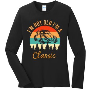 IM Not Old IM Classic Car Retro Ladies Long Sleeve Shirt