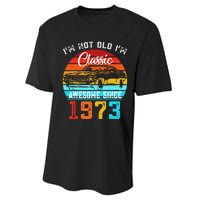 I'm Not Old I'm Classic Funny Car Vintage Awesome Since 1973 Performance Sprint T-Shirt