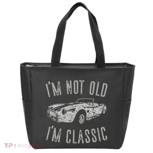 I'm Not Old I'm Classic Funny Car Vintage Old Man Birthday Cute Zip Tote Bag