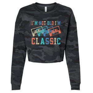 I'm Not Old Im Classic Grandpa Dad Birthday Gifts Rock Music Cropped Pullover Crew