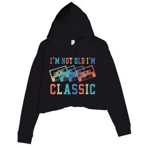 I'm Not Old Im Classic Grandpa Dad Birthday Gifts Rock Music Crop Fleece Hoodie