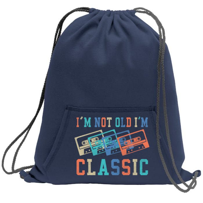 I'm Not Old Im Classic Grandpa Dad Birthday Gifts Rock Music Sweatshirt Cinch Pack Bag