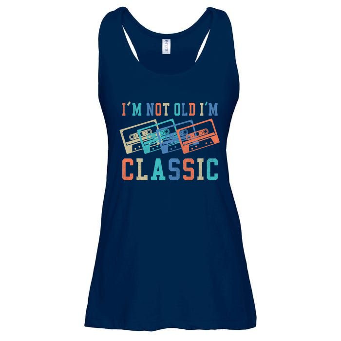 I'm Not Old Im Classic Grandpa Dad Birthday Gifts Rock Music Ladies Essential Flowy Tank