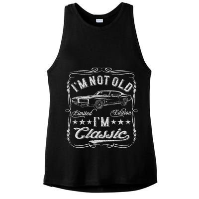 I'm Not Old I'm Classic Funny Car Vintage & Cars Ladies PosiCharge Tri-Blend Wicking Tank