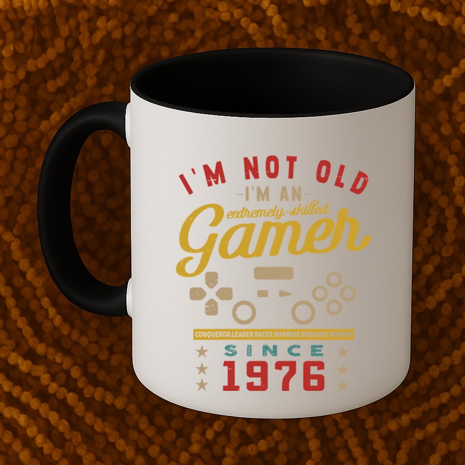 IM Not Old IM A Skilled Gamer 1976 Videogame Gaming Funny Gift Mug
