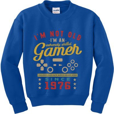 IM Not Old IM A Skilled Gamer 1976 Videogame Gaming Funny Gift Kids Sweatshirt