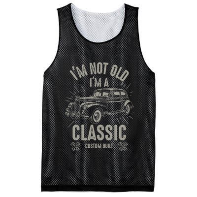 I'm Not Old I'm Classic Funny Car Quote Retro Vintage Car Mesh Reversible Basketball Jersey Tank