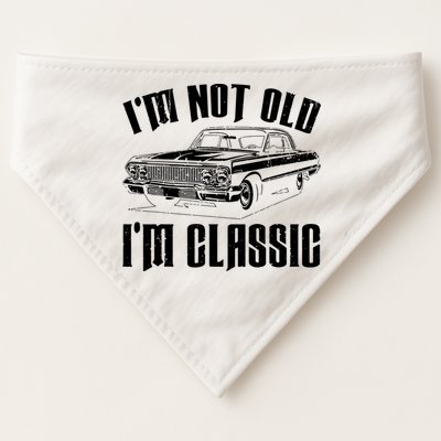 I'm Not Old I'm Classic Funny Car Quote Retro Vintage Car USA-Made Doggie Bandana