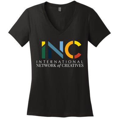 International Network Of Creatives Premium Women's V-Neck T-Shirt