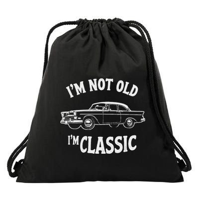 IM Not Old IM Classic Funny Car Graphic Drawstring Bag