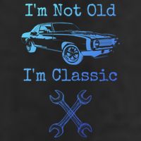 Im Not Old Im Classic Cool Car Graphic Retired Dad Grandpa Cool Gift 7 Panel Mesh Trucker Snapback Hat