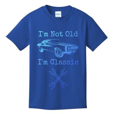 Im Not Old Im Classic Cool Car Graphic Retired Dad Grandpa Cool Gift Kids T-Shirt