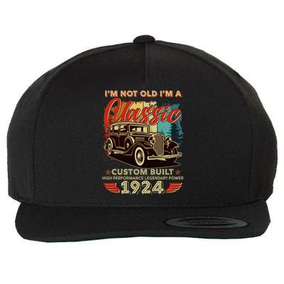 100th Birthday Im Not Old Im A Classic 1924 Custom Built Wool Snapback Cap