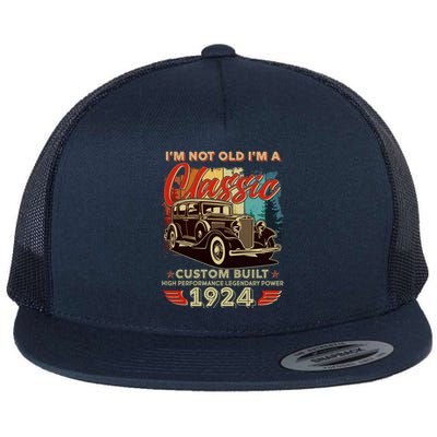 100th Birthday Im Not Old Im A Classic 1924 Custom Built Flat Bill Trucker Hat