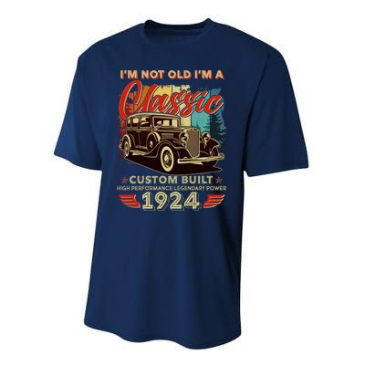 100th Birthday Im Not Old Im A Classic 1924 Custom Built Performance Sprint T-Shirt